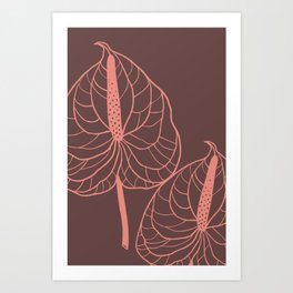 Pink Anthurium Flower Art Print