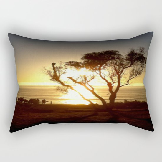 Fire and Water - a California sunset Rectangular Pillow