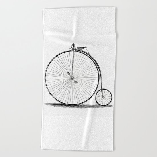 Penny-farthing. Beach Towel