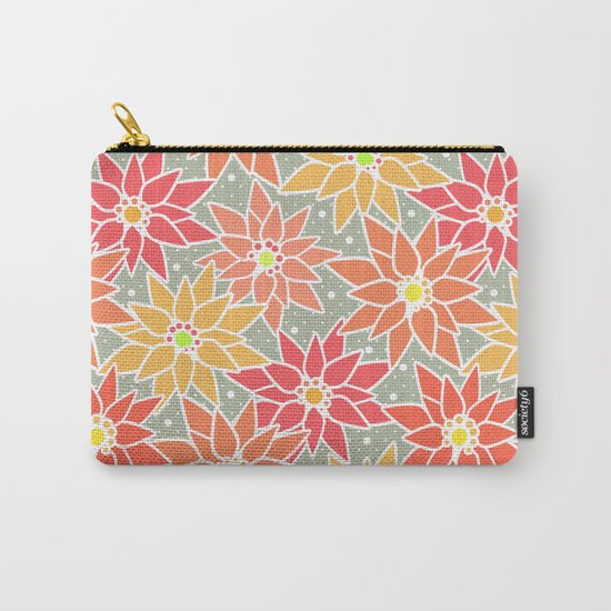 Poinsettia. Retro. Carry-All Pouch
