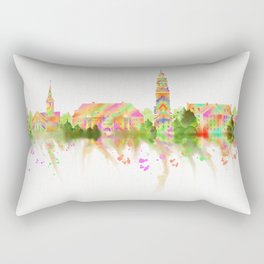 Colorful Harvard University Skyline Rectangular Pillow