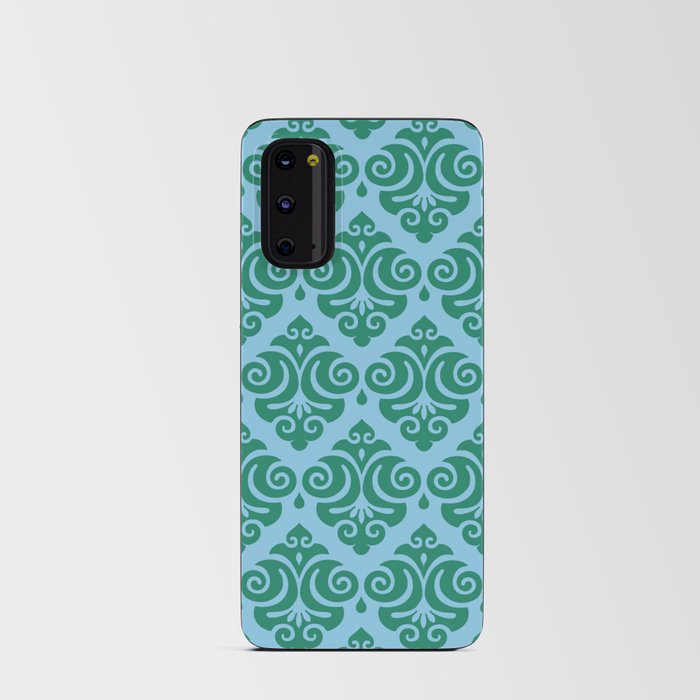 Victorian Modern Pattern Blue and Green Android Card Case