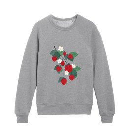 Strawberries and leaves Kids Crewneck