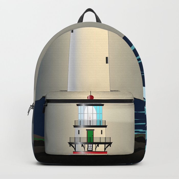 Lighthouse Night Background Backpack