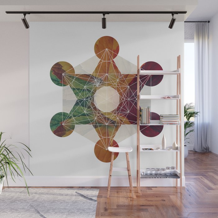 Balancing Energy: Metatron's Cube Wall Mural