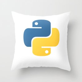 Python Official Logo Scripting Programming Language Throw Pillow