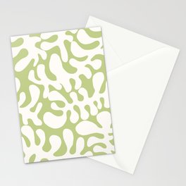 White Matisse cut outs seaweed pattern 1 Stationery Card