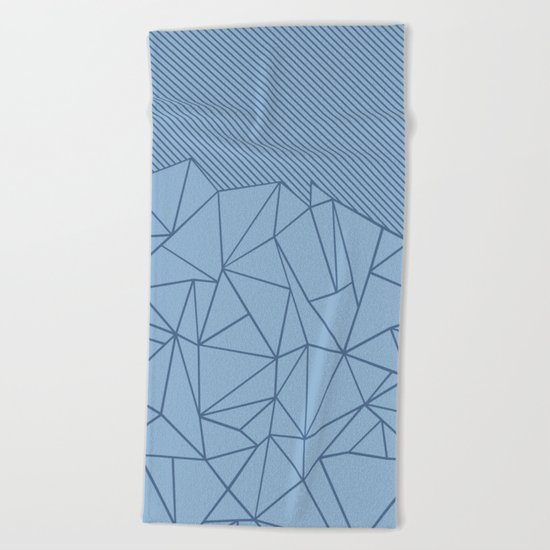 Ab Lines 45 Blues Beach Towel