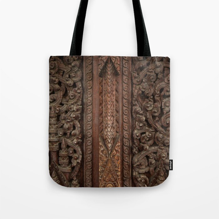 Ancient wooden carving Tote Bag