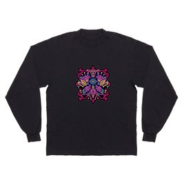Psychedelic Neon Butterfly Long Sleeve T-shirt