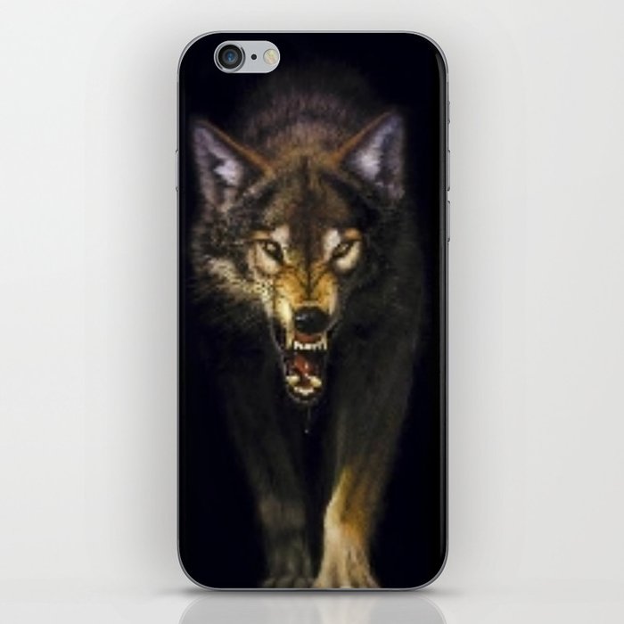 dark wolf iPhone Skin