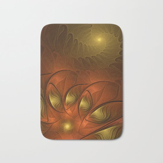 Fantasy in Copper and Gold Bath Mat