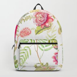 Summer Exotic Botanical Passiflora Flowers Garden Backpack