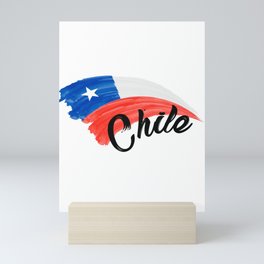 Chile flag Mini Art Print