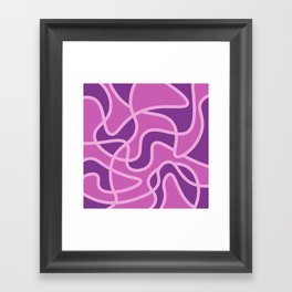 Messy Scribble Texture Background - Cadmium Violet and Super Pink Framed Art Print