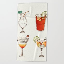 Cocktails Beach Towel