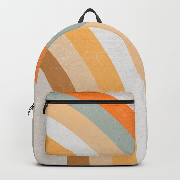 Retro Rainbow 70s colors #art print#society6 Backpack