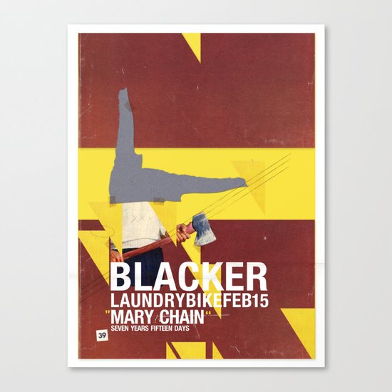 Mary Chain & Blacker band poster Canvas Print