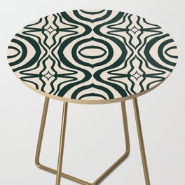 Modern green swirly line pattern Side Table