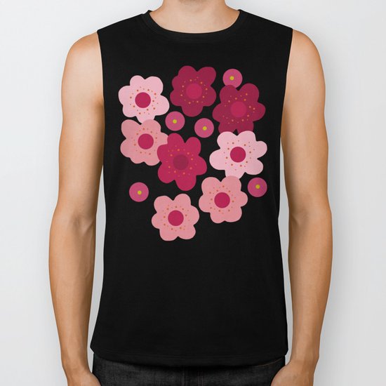 cherry blossom pop Biker Tank