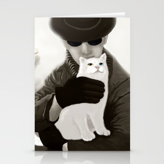 Cat and Alien Stationery Cards