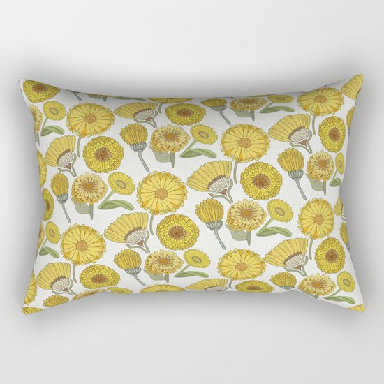 Calendula Florals Rectangular Pillow