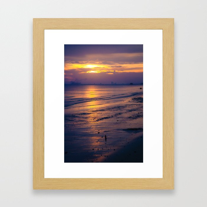 Sunset along the Gulf Coast Framed Art Print