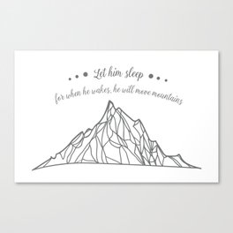 Let Him Sleep - Mountain Illustration Canvas Print