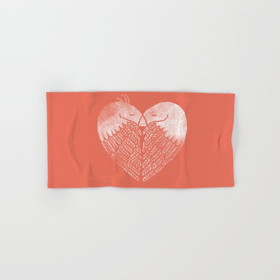 Love birds sitting on a tree Hand & Bath Towel