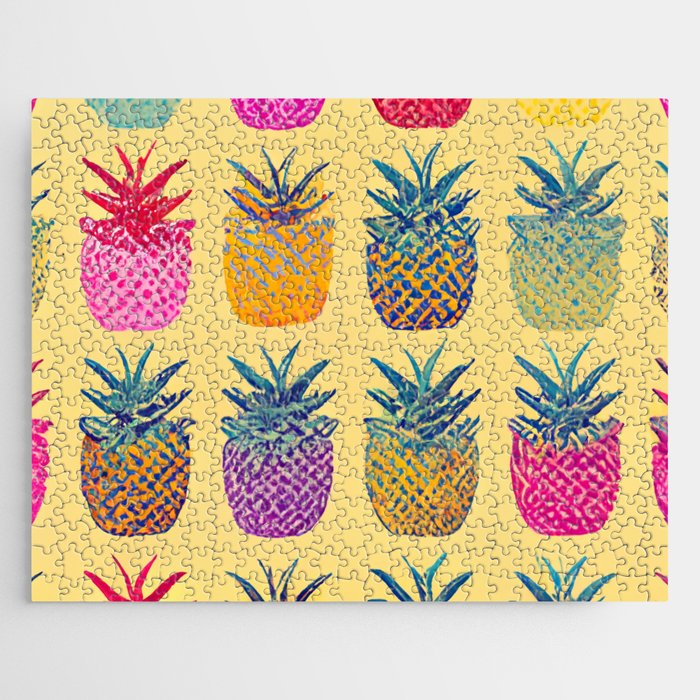 Pop Art Pineapples Jigsaw Puzzle