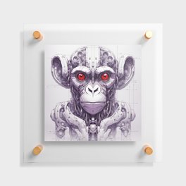Technical Cyber Monkey Floating Acrylic Print