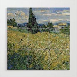Green Wheat Field with Cypress,  Vincent van Gogh Wood Wall Art