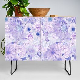 radiant violet floral bouquet aesthetic array Credenza