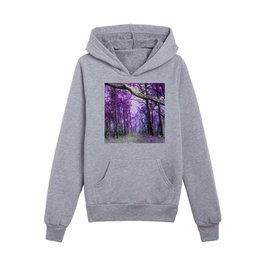 Pathway to Bliss purple blue Kids Pullover Hoodies