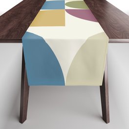 Geometry color arch shapes composition 2 Table Runner