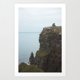 Castle on top of the Cliffs of Moher Art Print