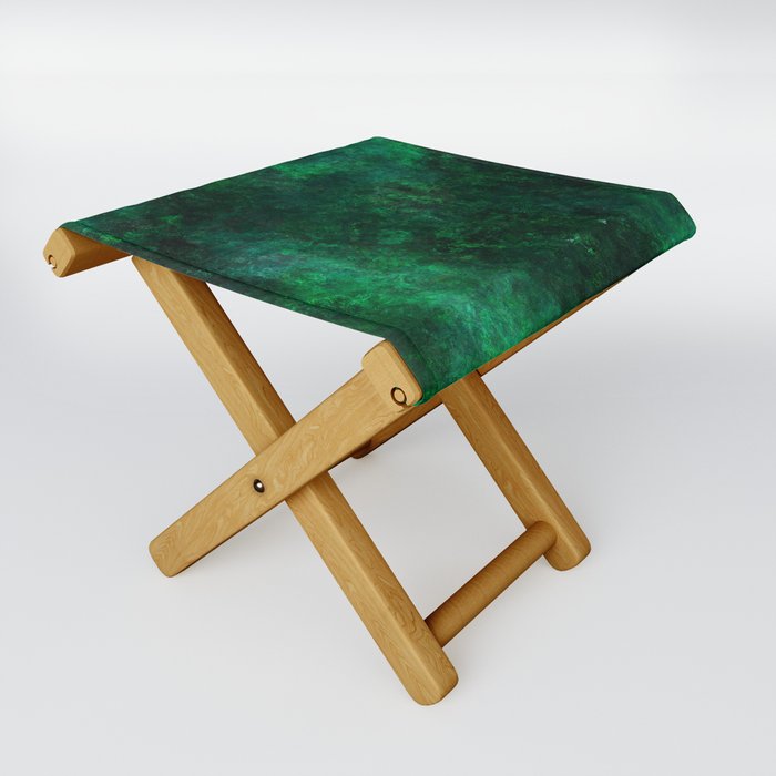 Abstract dark green Folding Stool