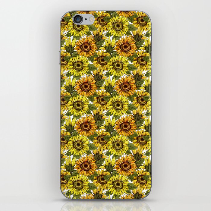Lovely Nature _ Sunflower Seamless Pattern  iPhone Skin