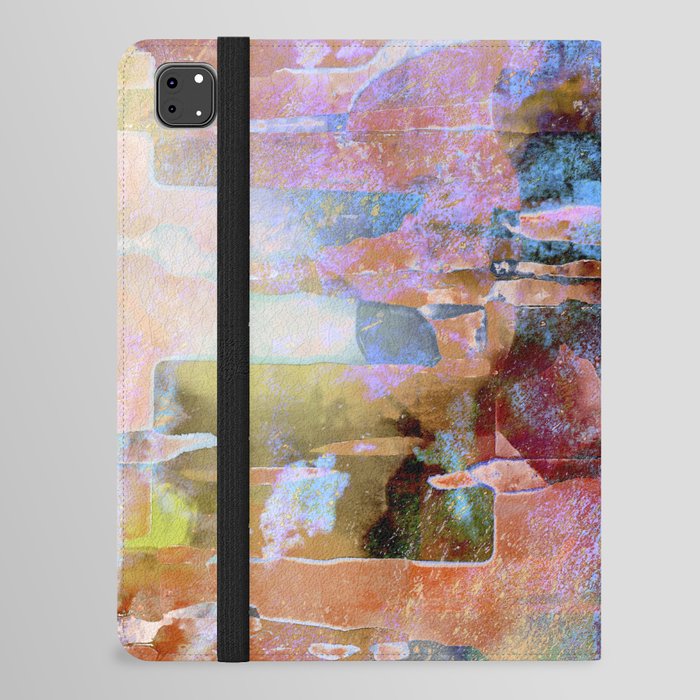 African Dye - Colorful Ink Paint Abstract Ethnic Tribal Art Pastel iPad Folio Case