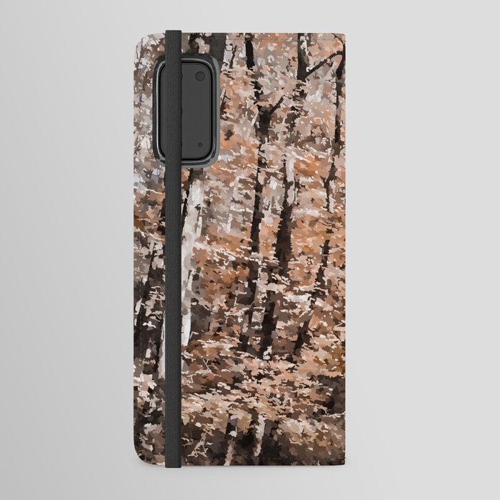 Amber fall deciduous forest Android Wallet Case