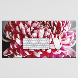 Pink Chrysanthemum Digital Vector Painting Desk Mat