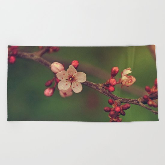 Lovely Cherry Blossom Beach Towel