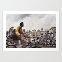 Amsterdam Bicycle Art Print | Architecture, Photo, Landscape, People 