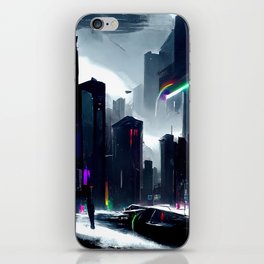 Postcards from the Future - Neon City iPhone Skin