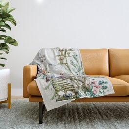 Enchanted Forest Chinoiserie Throw Blanket