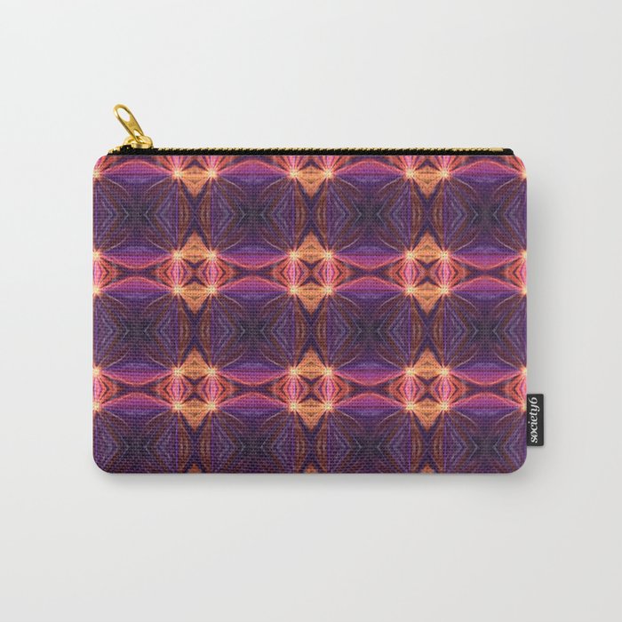 Radiant Dreamscape: Abstract Geometric Pattern in Pink, Purple, and Orange Carry-All Pouch
