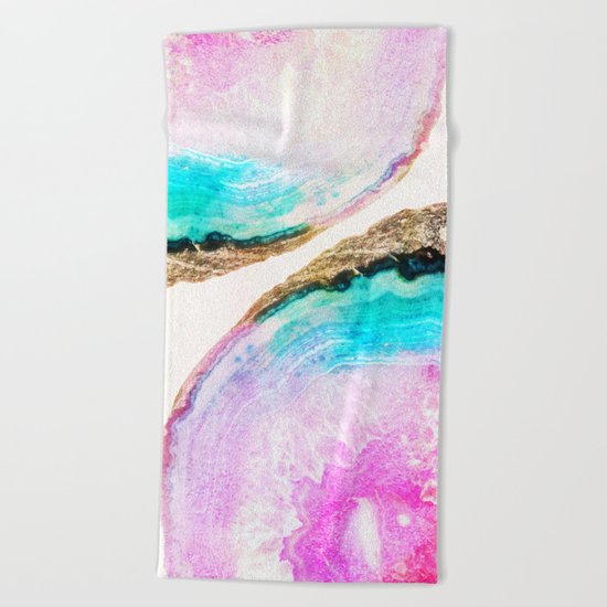 Agate Pattern #society6 #decor #buyart Beach Towel