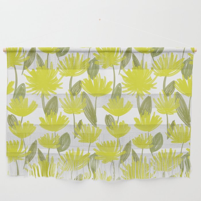 Flower Market Vienna Abstract Yellow Spring Flowers Wall Hanging