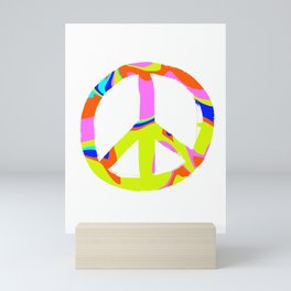 Psychedelic Funky Peace Symbol Mini Art Print