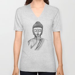 Shh... Do not disturb - Buddha V Neck T Shirt